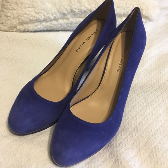 ANTONIO MELANI Shoes - Antonio Melani blue suede heels